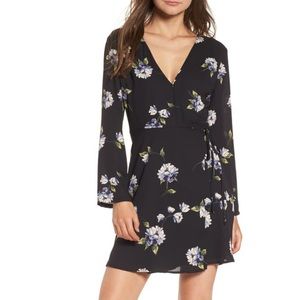 Lush Elly Wrap Dress with Floral Print Size M